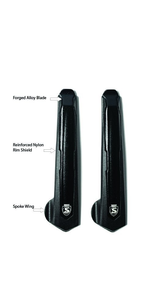 SILCA Tire Levers Premio | Set of Two | Forged Aluminum Minimalist Lever with co-Molded Non Marking Nylon Rim Protection | Bicycle Tire Levers - Image 2