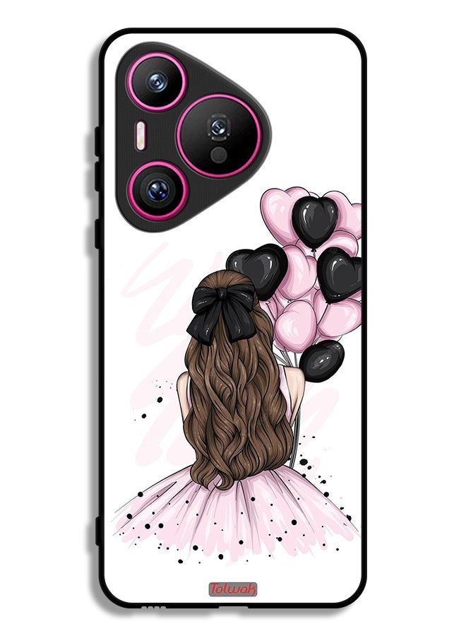 Tolwak Huawei Pura 70 Protective Case Cover Holding Balloons Girl Art - Image 1