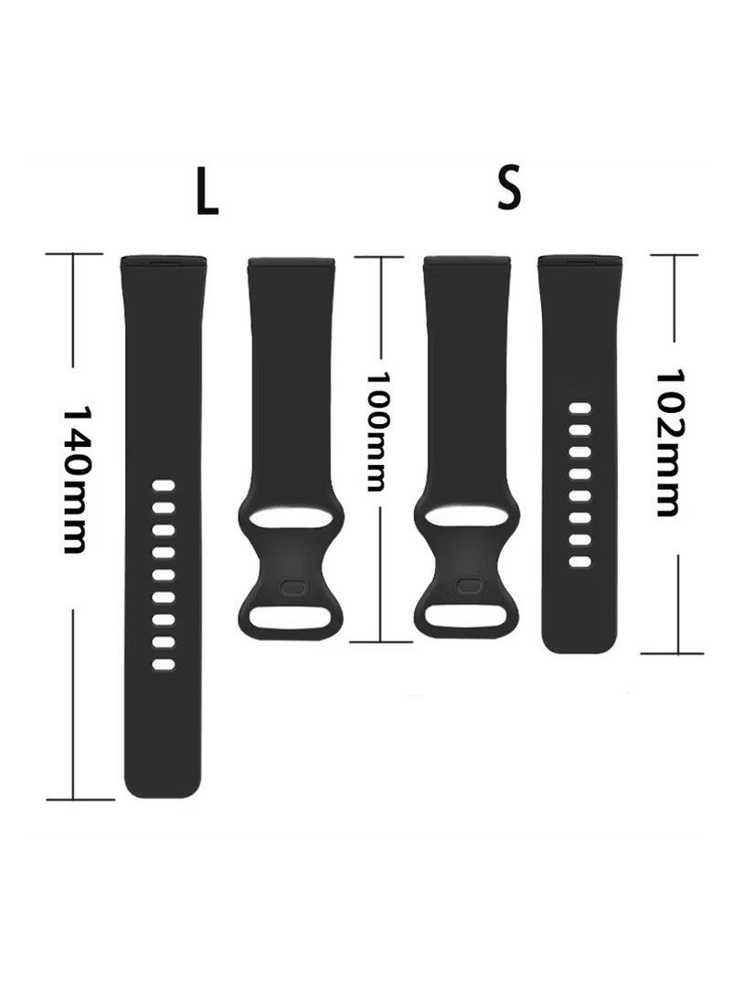 devia Deluxe Series Sport Silicone Watch Band for Fitbit Versa 3 / Watch Strap / band / Easy Adjustment- Black - Image 4