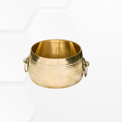 MIRAMAYEE Home Brass para Bowl Measuring Cup Pakka Nira para Changazhi Nazhi Rice Grains Measuring Pot Maraka 65 inches - Image 1