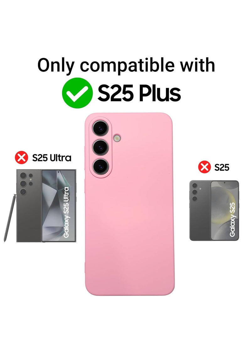 BORTONY Samsung Galaxy S25 Plus Case Cover Liquid Silicone Gel Rubber Soft Case with 2-Pack Tempered Glass 9H Hardness HD Crystal Clear Glass for Samsung Galaxy S25 Plus 6.2-inch - Image 2