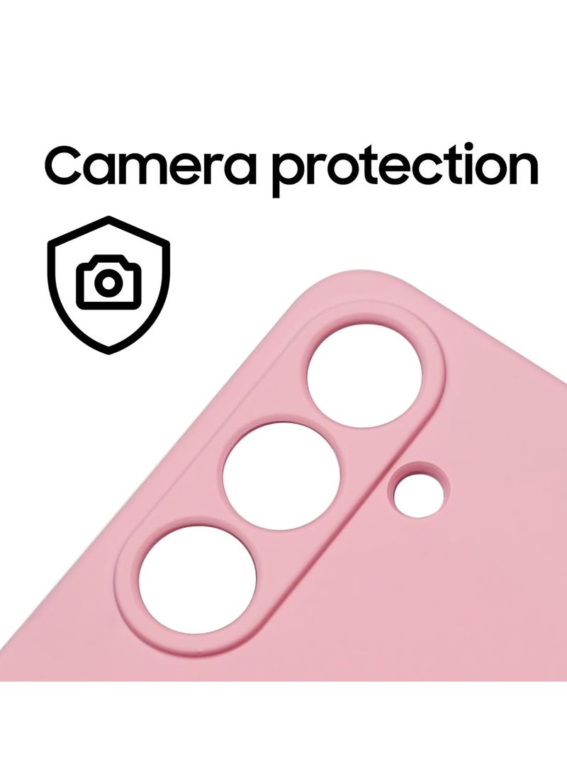 BORTONY Samsung Galaxy S25 Plus Case Cover Liquid Silicone Gel Rubber Soft Case with 2-Pack Tempered Glass 9H Hardness HD Crystal Clear Glass for Samsung Galaxy S25 Plus 6.2-inch - Image 3