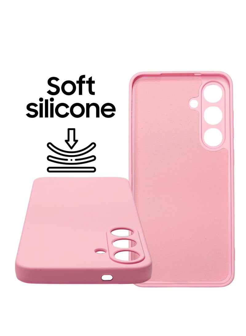 BORTONY Samsung Galaxy S25 Plus Case Cover Liquid Silicone Gel Rubber Soft Case with 2-Pack Tempered Glass 9H Hardness HD Crystal Clear Glass for Samsung Galaxy S25 Plus 6.2-inch - Image 4