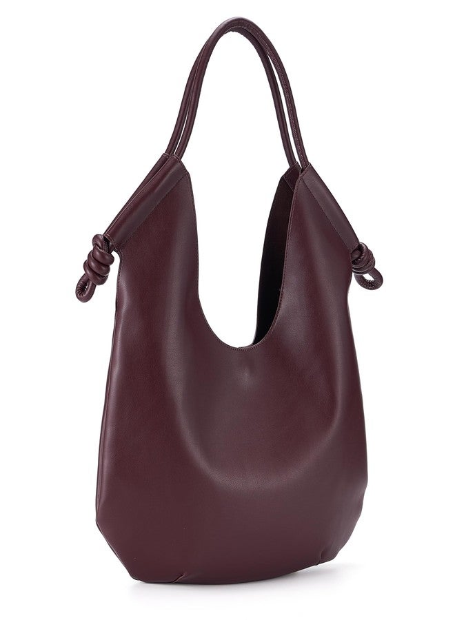 Molodo Large Hobo Bag for Women PU Leather Bag Trendy Shoulder Bag Satchel for Work Travel - Image 2