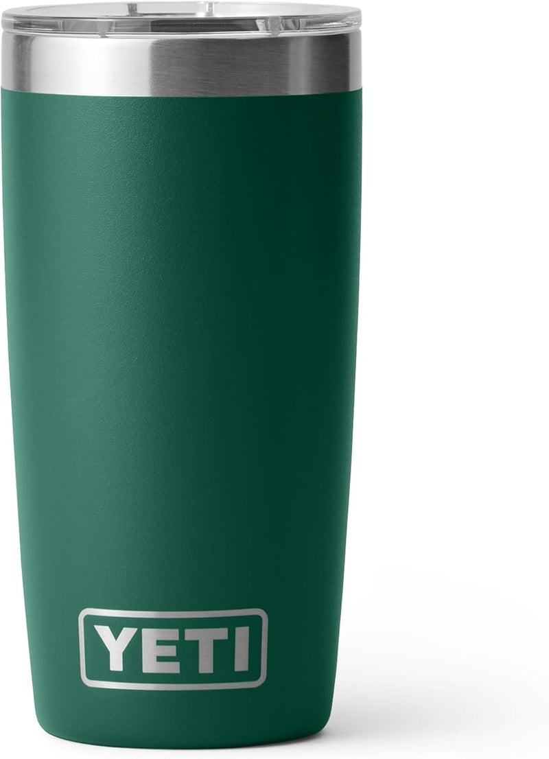 YETI Rambler Tumbler, Vaccum Insulated Stainless Steel Tumbler with Magslider Lid, Black Forest Green, 10 oz (295 ml) - Image 1