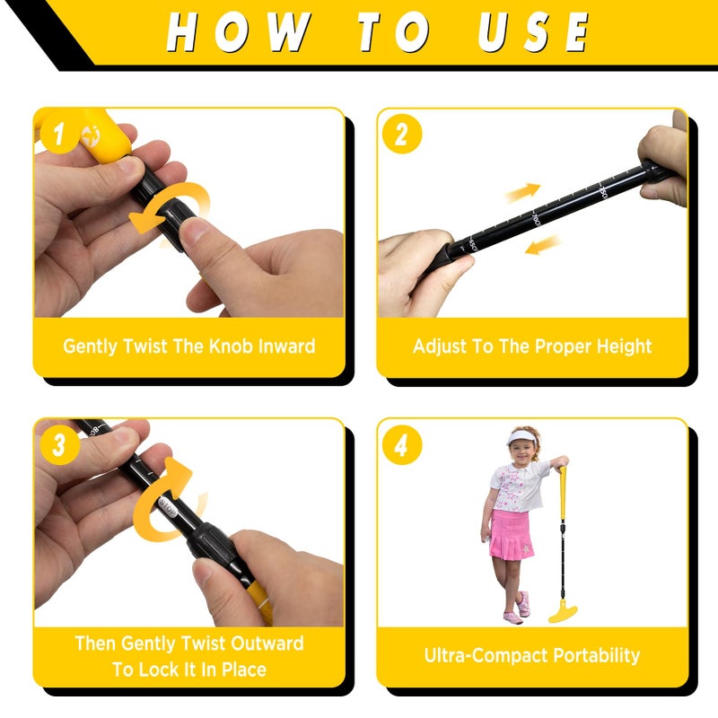 KINGTOP Adjustable Golf Putters for Men and Women, Right and Left Handed Golf Putter Club for Kids | Teens | Adults, Putting Training Combo Pack with Putting Cup and Practice Foam Balls, 1-Pack - Image 4