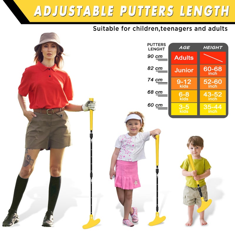 KINGTOP Adjustable Golf Putters for Men and Women, Right and Left Handed Golf Putter Club for Kids | Teens | Adults, Putting Training Combo Pack with Putting Cup and Practice Foam Balls, 1-Pack - Image 5