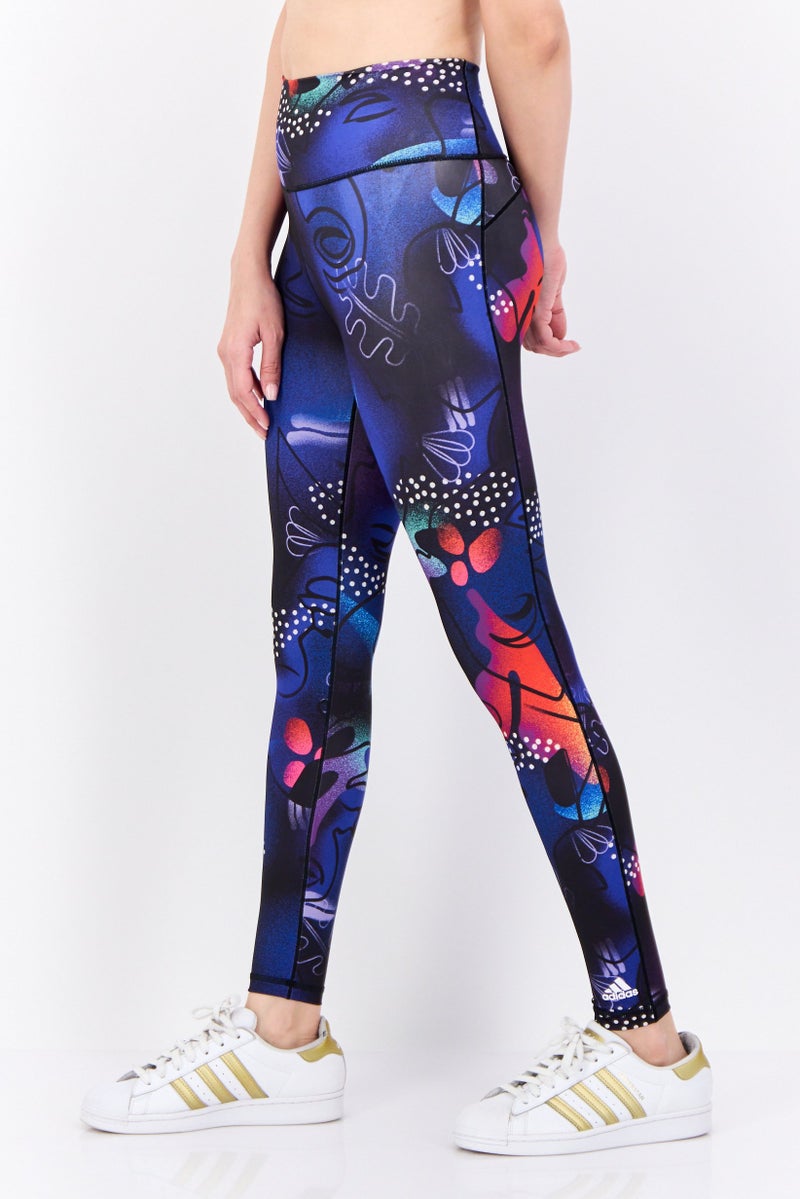 Adidas Women Sportswear Fit Pull-On Training Leggings, Multicolor - Image 2