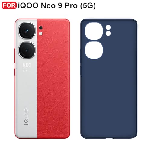 CEDO Back Cover for iQOO Neo 9 / iQOO Neo 9 Pro (5G) | Camera Bump Protection & Inner Velvet Fabric Lining | Ultra Slim Matte Soft Rubberised Case Cover (Blue) - Image 2