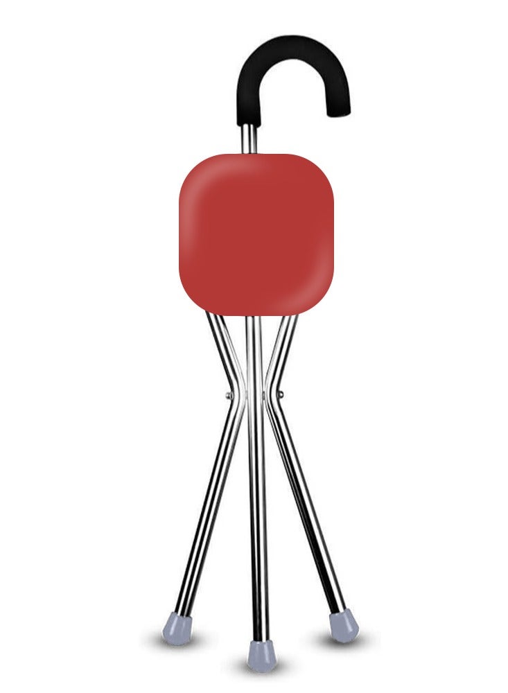 Walkers for seniors, Adjustable Crutches, Folding Seat Cane Walking Stick & Chair Height Tripod Suitable The Elderly rollator walker, Durable Mobility Aid