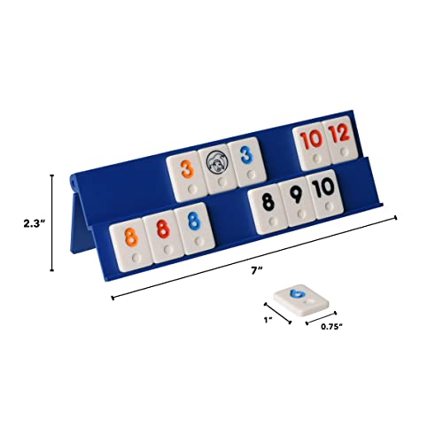 Point Games Classic Mini Rummy Game Set with 4 Exclusive Folding Playing Racks in Super Durable Travel Bag, for 2-4 Players Great Gift for Adults and Kids - Image 2
