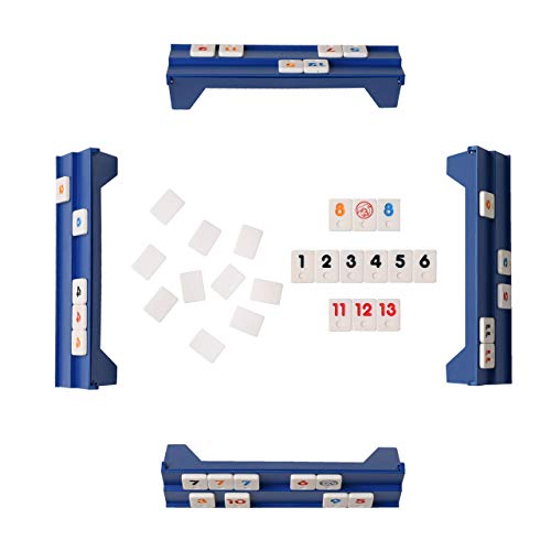 Point Games Classic Mini Rummy Game Set with 4 Exclusive Folding Playing Racks in Super Durable Travel Bag, for 2-4 Players Great Gift for Adults and Kids - Image 3