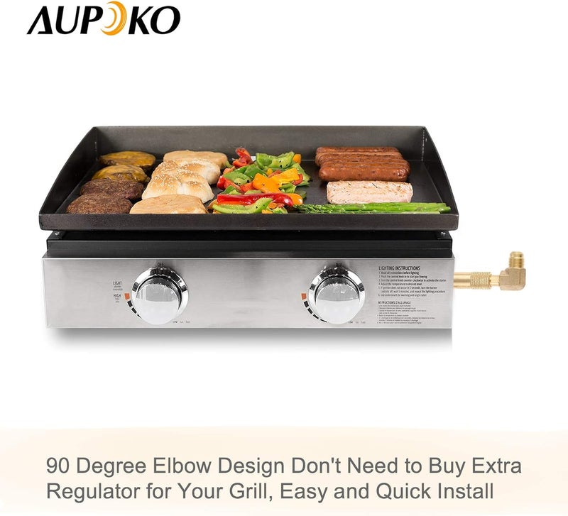 Aupoko محول أوبوكو لزاوية البروبان ضغط منخفض 38 ذكر فليك محول البروبان لتوصيل طاولة بلاكستون للشواء في المخيم 17 بوصة و 22 بوصة - Image 4