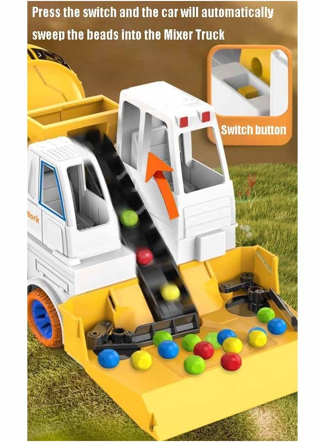 105 Beads Dump Truck Engineering Vehicle, Construction Truck Toys Set, Automatic Lifting Battery-Operated Toy Car (batteries not included), Educational Engineering Toys Gift For Boys Girls(Birthday,Holiday)