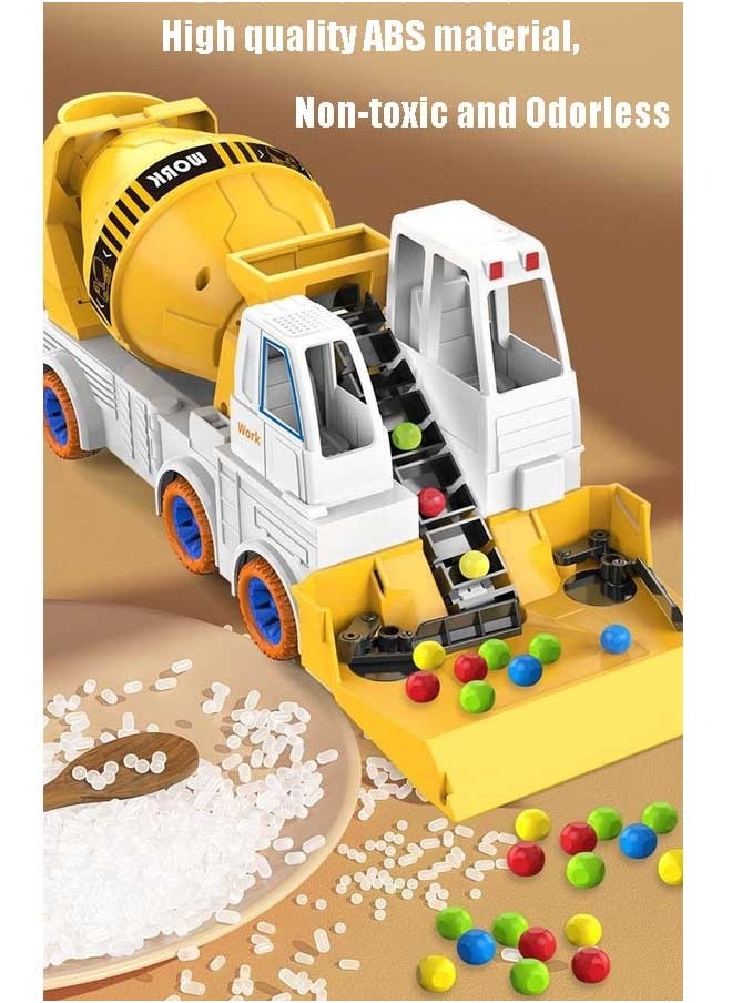 105 Beads Dump Truck Engineering Vehicle, Construction Truck Toys Set, Automatic Lifting Battery-Operated Toy Car (batteries not included), Educational Engineering Toys Gift For Boys Girls(Birthday,Holiday)