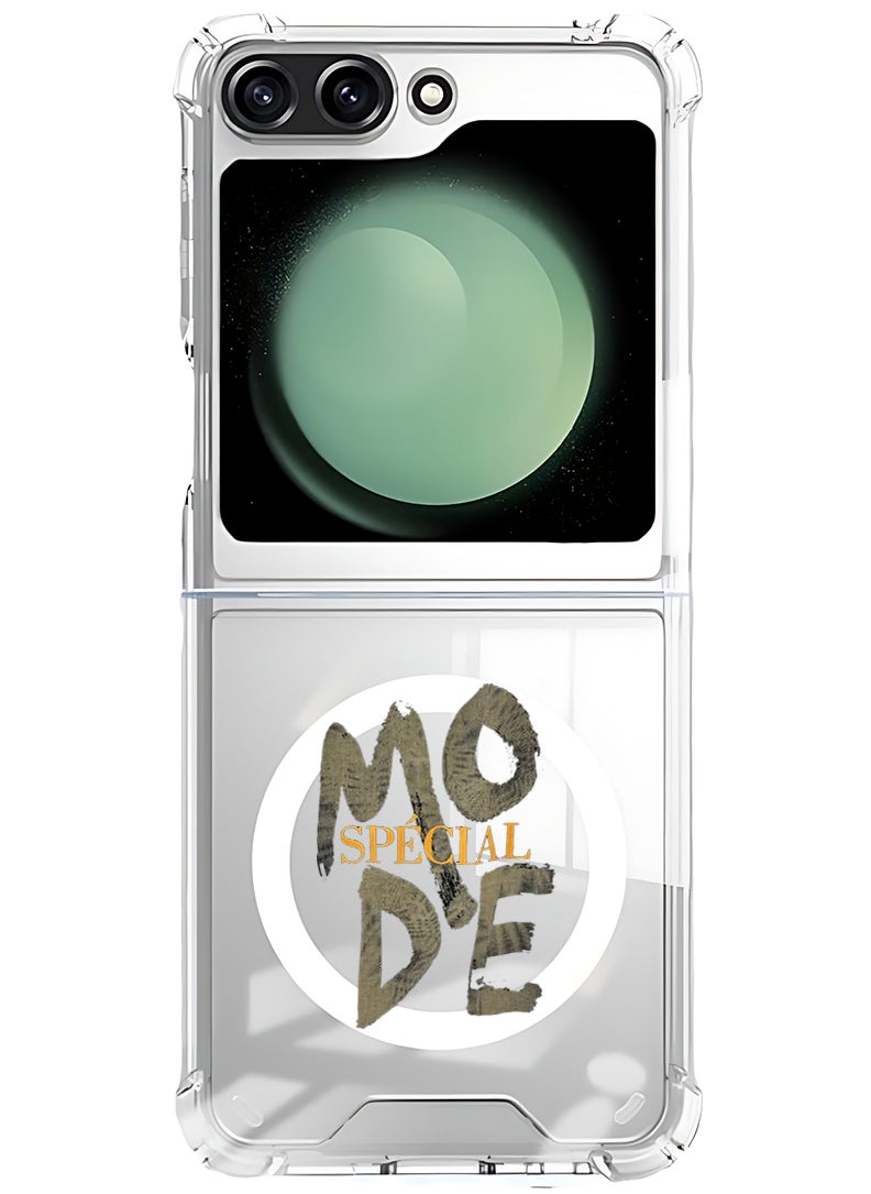 Magnetic Case for Samsung Galaxy Z Flip 5 Compatible with MagSafe Wireless Charging, Shockproof Phone Bumper Cover Mode special