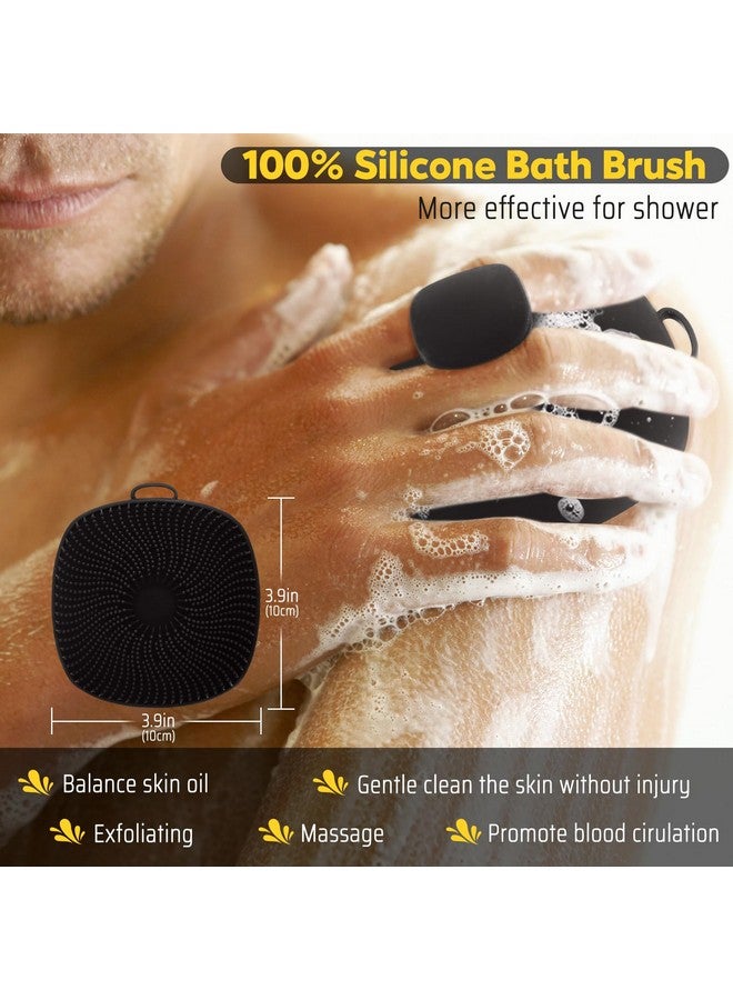 VWMYQ Silicone Body Scrubber For Men New Upgrade Richer Foam And Effective Cleaning Premium Silicone Scrubber With Ergonomic Noslip Handle Longlasting & Easy To Clean Body Exfoliator Scrubber For Men - Image 4