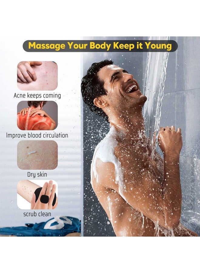 VWMYQ Silicone Body Scrubber For Men New Upgrade Richer Foam And Effective Cleaning Premium Silicone Scrubber With Ergonomic Noslip Handle Longlasting & Easy To Clean Body Exfoliator Scrubber For Men - Image 3