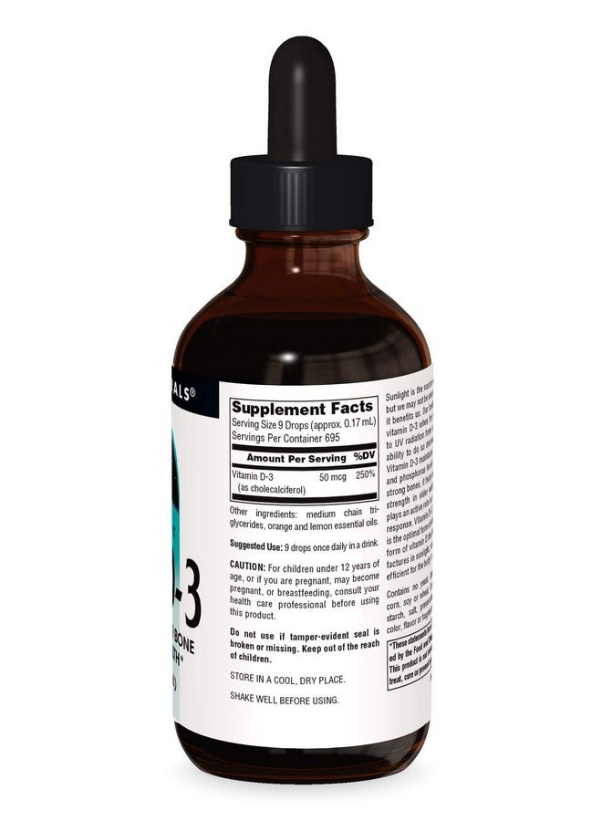 Source Naturals قطرات فيتامين د3 السائلة 2000 وحدة دولية تدعم صحة العظام والمناعة 4 أونصة سائلة - Image 4