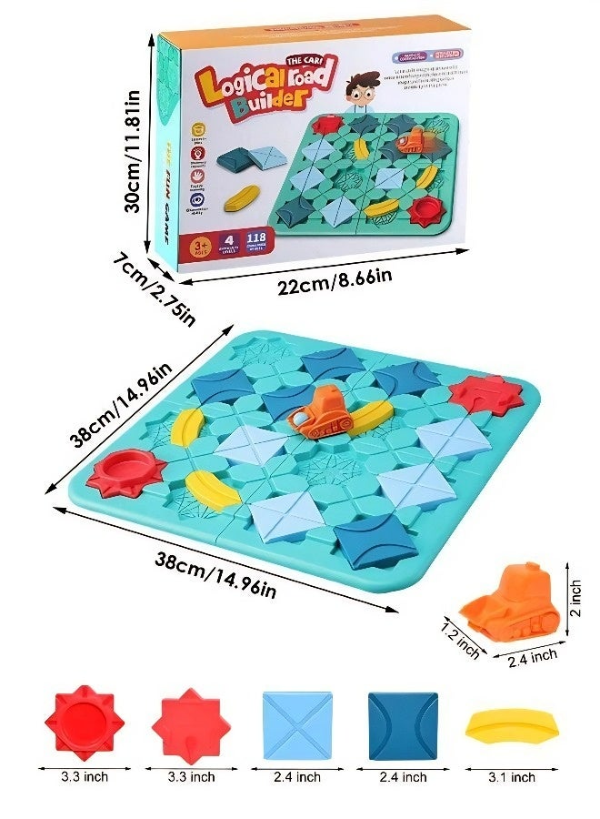 STEM Logic Track Building Blocks for children aged 4+ | Brain Teaser Puzzle, a fun educational and intelligent logic board game, with 4 levels and 100+ skill development challenges, a birthday/holiday gift for boys and girls. - Image 2
