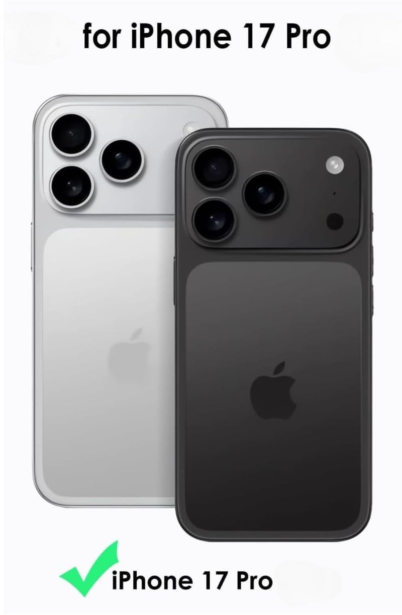 جراب iPhone 17 Pro متوافق مع Magsafe، جراب زجاجي غير لامع رفيع لهاتف iPhone 17 Pro، واقي عدسة الكاميرا من الخدوش، غطاء مقاوم للصدمات لهاتف iPhone 17 Pro بشاشة 6.3 بوصة - Image 2
