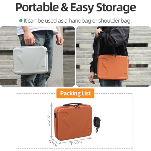 FSIDIWT Carrying Case for DJI Flip, Portable Travel Shoulder Bag for DJI Flip Accessories, Fits RC 2/RC-N3 Remote Controller (Black) - Image 4