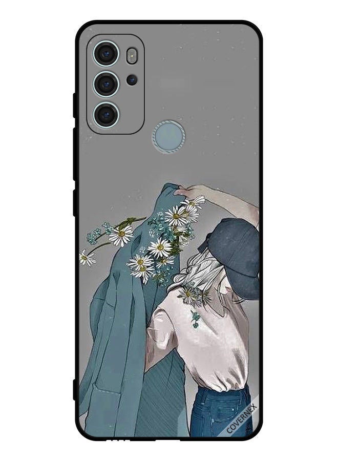 Covernex Protective Case Cover For Motorola Moto G60S Cap Girl Wearing Floral Coat - Image 1