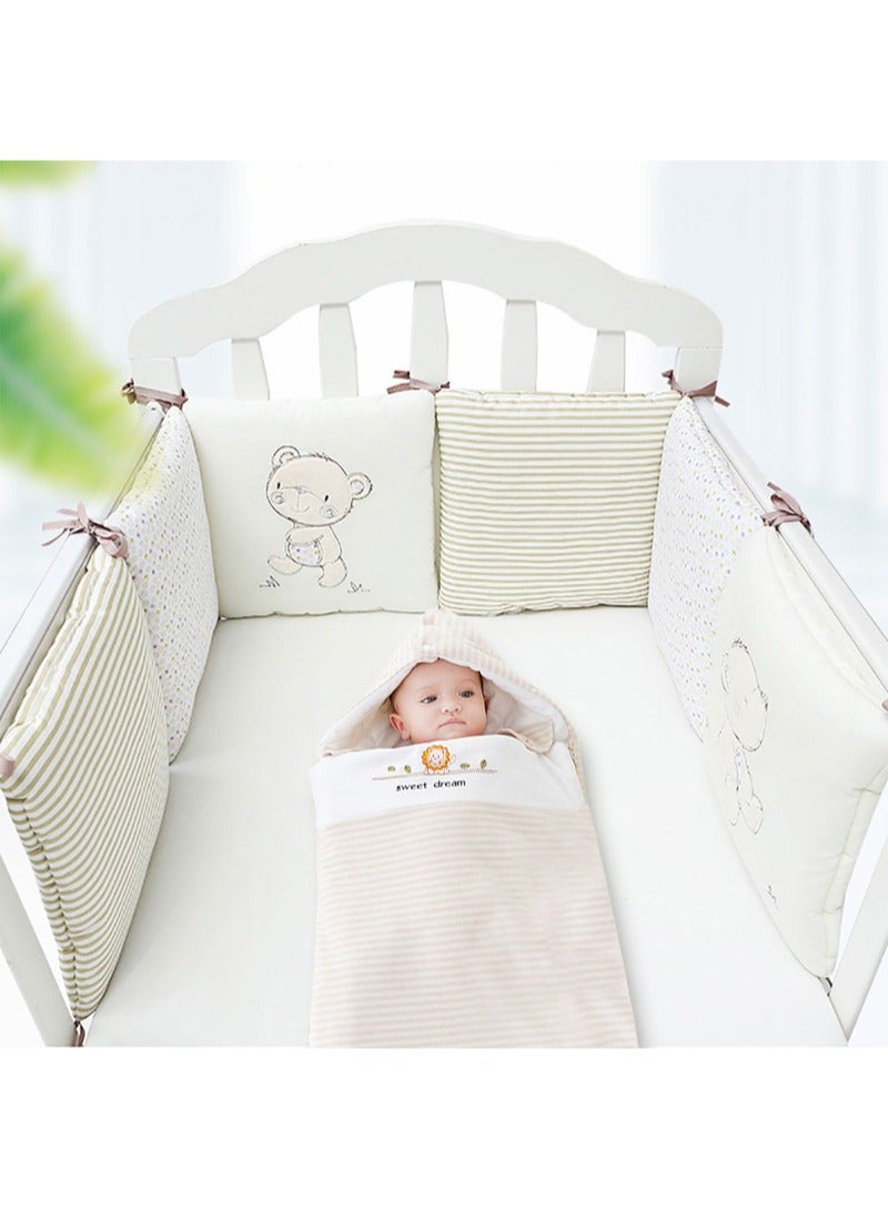 6-Piece Set Of Baby Crib Cot Bumper Cushion  - Image 1