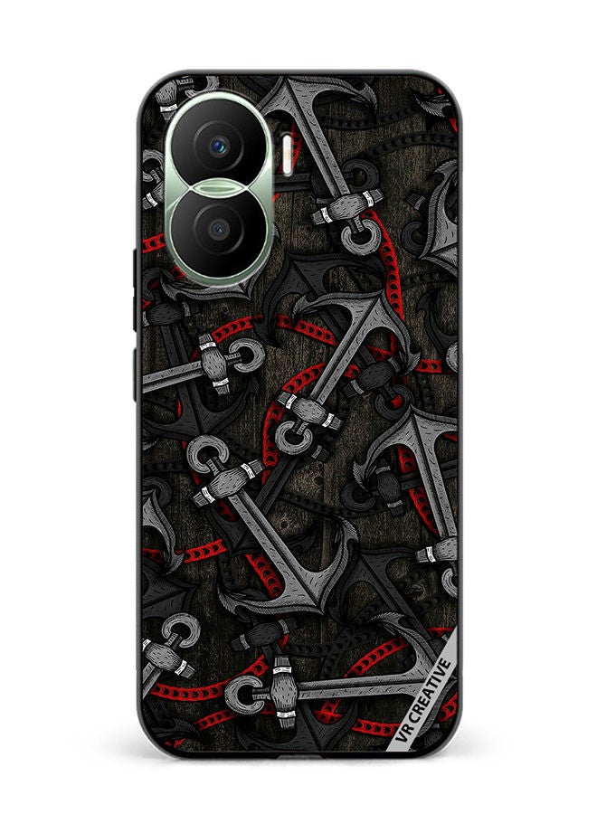 VR CREATIVE Protective Case Cover For Honor Play7T Pro Anchor Leggings Design Multicolour - Image 1