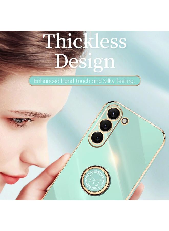 erorex Case For Samsung Galaxy S22 5G XINLI Straight Edge 6D Electroplate TPU Phone Case with Ring Holder - Image 5