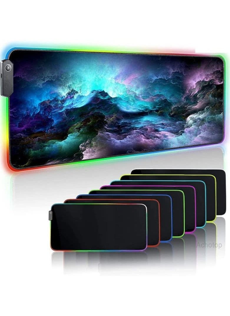 Mouse pad blue and purple  clouds - Size 80X30 CM - Stitched Edges Anti-slip rubber base - Optimized for all mouse sensitivities and sensors - speedy mouse movements - pzsku/ZD03F1BF1063E792E6AF3Z/45/_/1687434164/feaa5294-ac74-4cf9-b4f0-d824550afd16