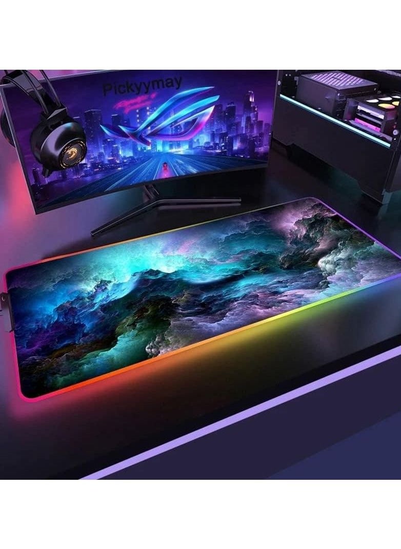 Mouse pad blue and purple  clouds - Size 80X30 CM - Stitched Edges Anti-slip rubber base - Optimized for all mouse sensitivities and sensors - speedy mouse movements - pzsku/ZD03F1BF1063E792E6AF3Z/45/_/1687434165/48cbe451-3dbd-46bc-b048-45527fc21c3f