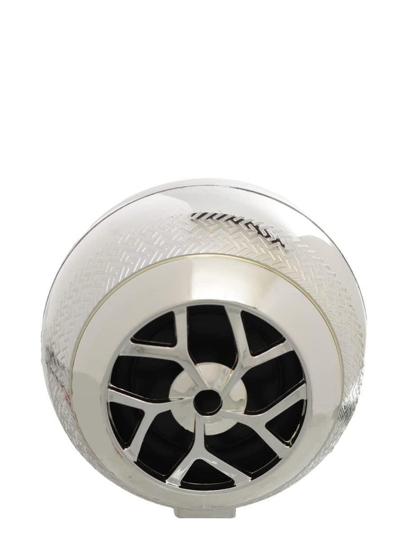 Motorcycle ring speakers set, silver color, 2 pieces, powerful sound, suitable for all motorcycles - Image 1