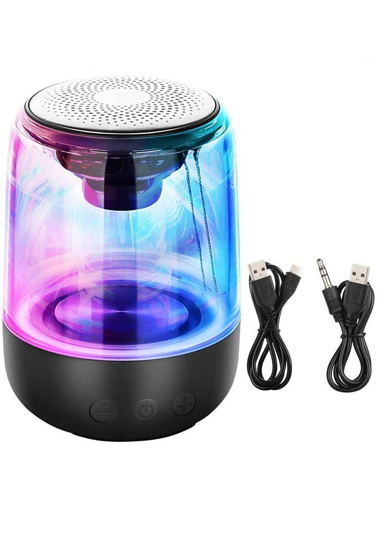 WENTCCION Bluetooth Speaker, Portable Wireless Speaker with 7 Color LED Themes, Portable Bluetooth 5.0 Speaker, Wireless Stereo Pairing, Speaker for Home, Outdoors, Travel - Image 1