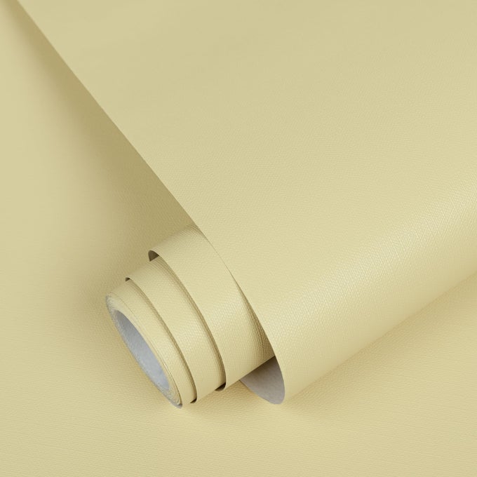 LIGHT YELLOW WALLPAPER SOLID COLOR PEEL AND STICK WALLPAPER FOR CABINET SELF ADHESIVE AND REMOVABLE VINYL WALL PAPER FOR FURNITUREBEDROOM KITCHEN DRAWER SHELF LINER 1571 IN X 118 IN