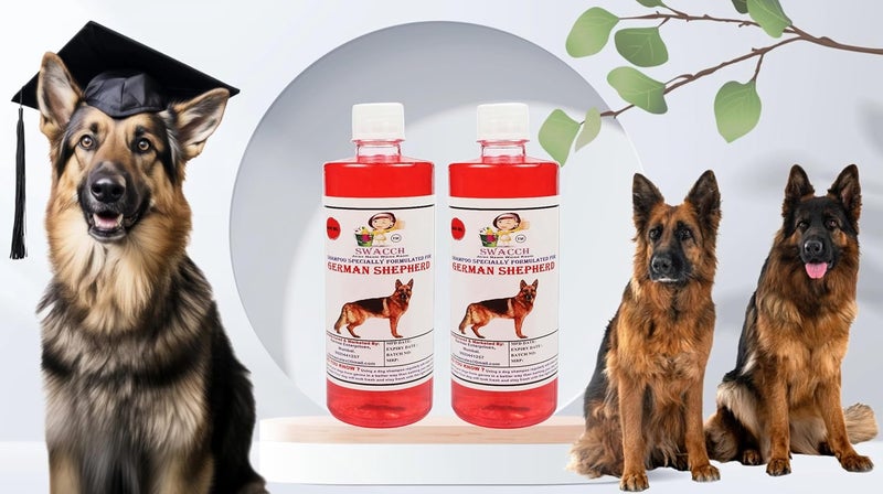 SWACCH Shampoo Specially FORMULATED for German Shepherd 500ML Pack of 2 Jasmine - Image 2