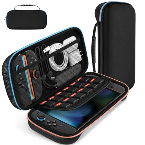 ivoler Carrying Case for Nintendo Switch 2 Model(2025), Portable Hard Shell Pouch Carrying Travel Game Bag for Nintendo Switch 2 Accessories Holds 12 Game Cartridge (Black) - Image 1