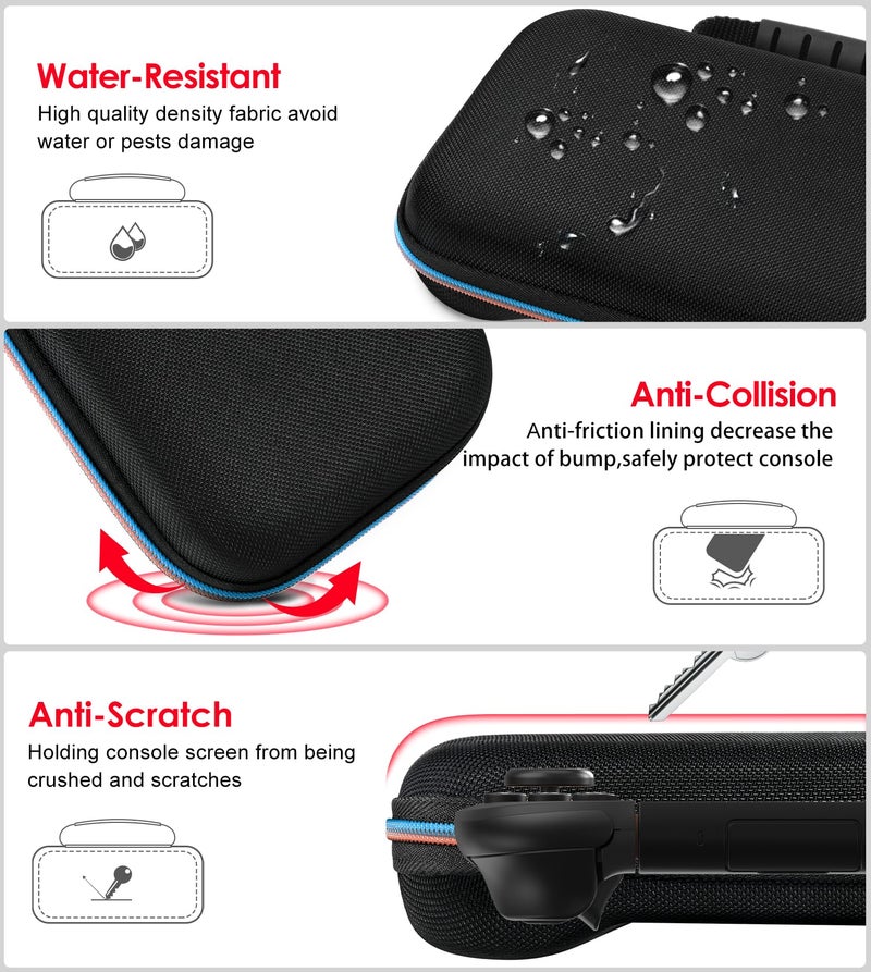 ivoler Carrying Case for Nintendo Switch 2 Model(2025), Portable Hard Shell Pouch Carrying Travel Game Bag for Nintendo Switch 2 Accessories Holds 12 Game Cartridge (Black) - Image 5