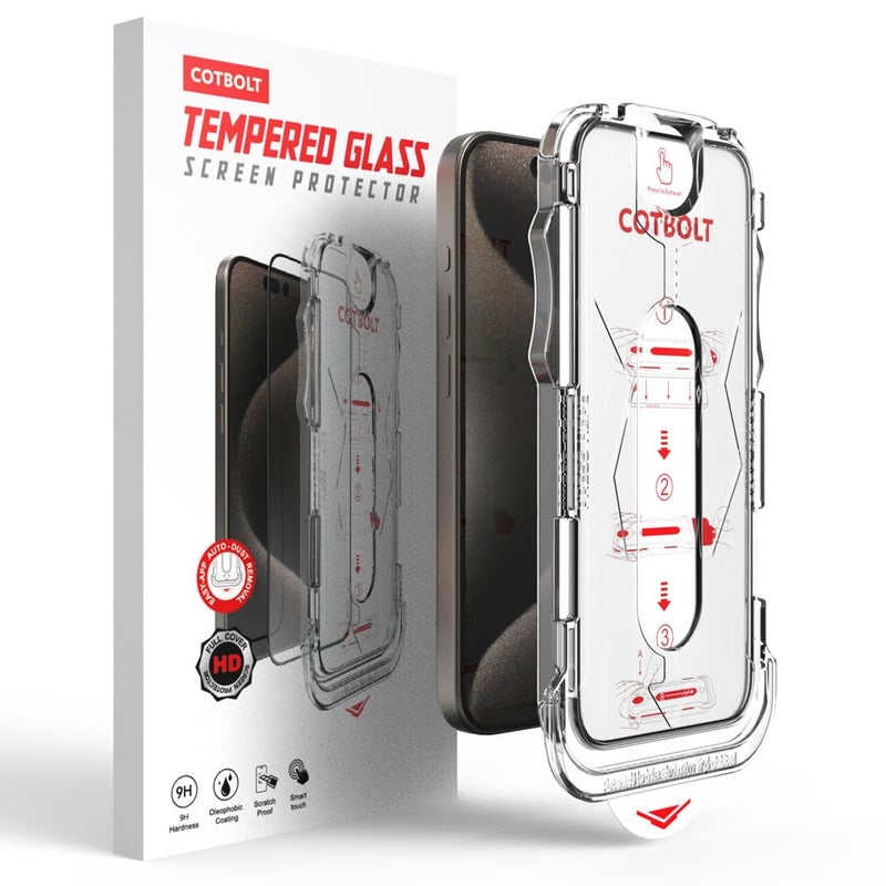 Cotbolt Tempered Glass for iPhone 11 Pro/X/XS [Military Grade Shatterproof & Longest Durable] Screen Protector iPhone 11 Pro/X/XS Tempered Glass Full Coverage - Image 5