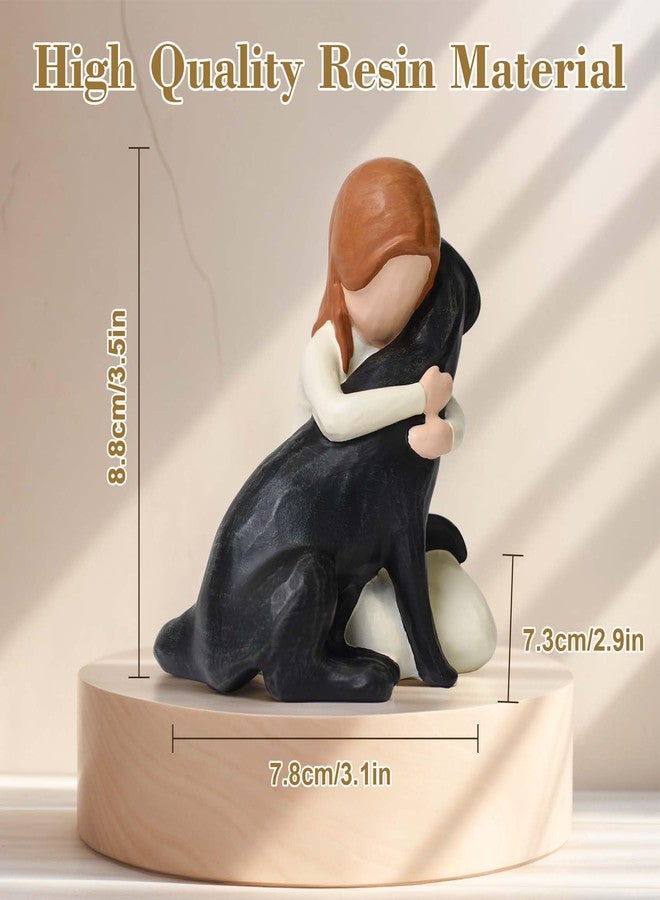 Lnrkai Black Dog Figurines Statues, Memorial Gifts for Loss of Dog, Sympathy Dogs Figurine for Pet Lovers, Hand-Sculpted Resin Black Labrador, Home Decor for Dogs Owners - Image 2