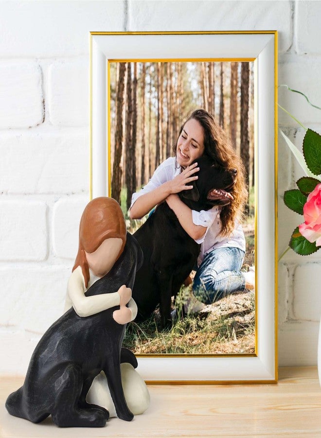 Lnrkai Black Dog Figurines Statues, Memorial Gifts for Loss of Dog, Sympathy Dogs Figurine for Pet Lovers, Hand-Sculpted Resin Black Labrador, Home Decor for Dogs Owners - Image 5