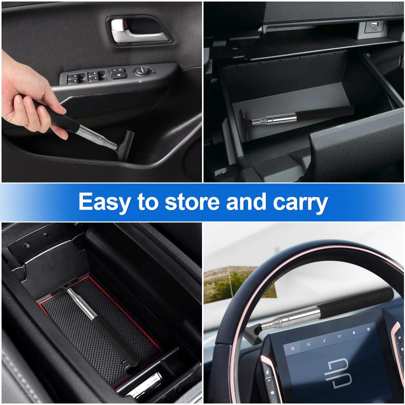 Guirnd 2 Pcs Car Mirror Wiper, 38.6in Handle Car Side Mirror Squeegee, Car Mirror Squeegee, Side Mirror Squeegee, Mini Squeegee for Rainy Foggy Weather - Image 5