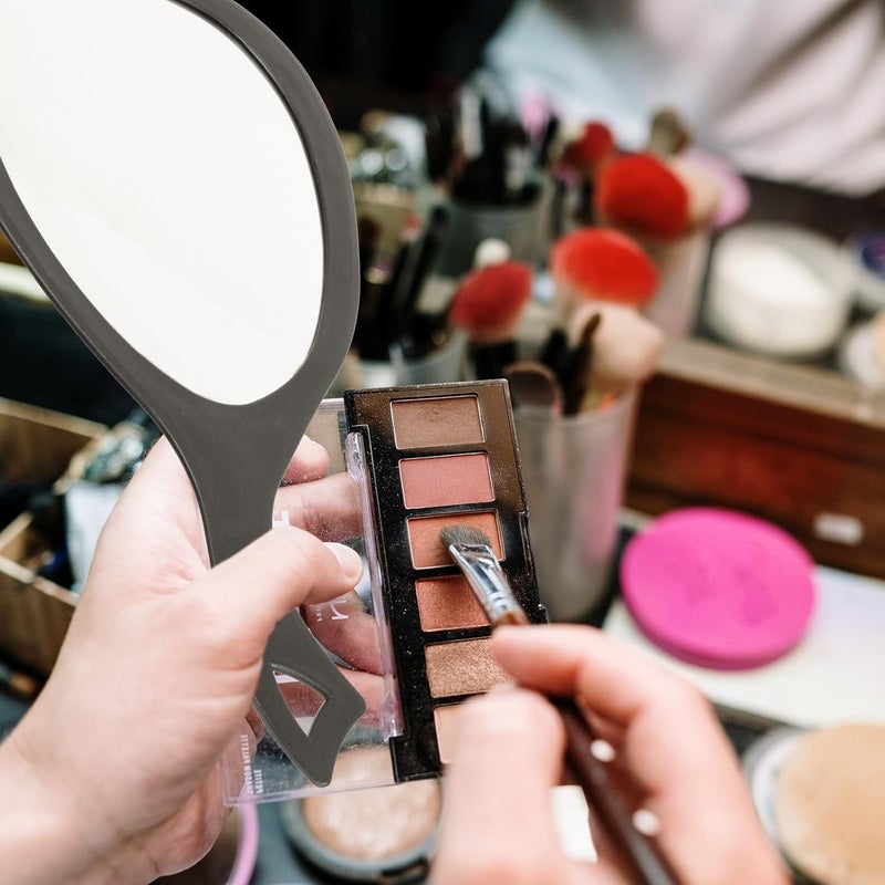 Portable Handheld Makeup Mirror for Women Round Travel Vanity Mirror with Handle for Cosmetics and Hair Styling - Image 5