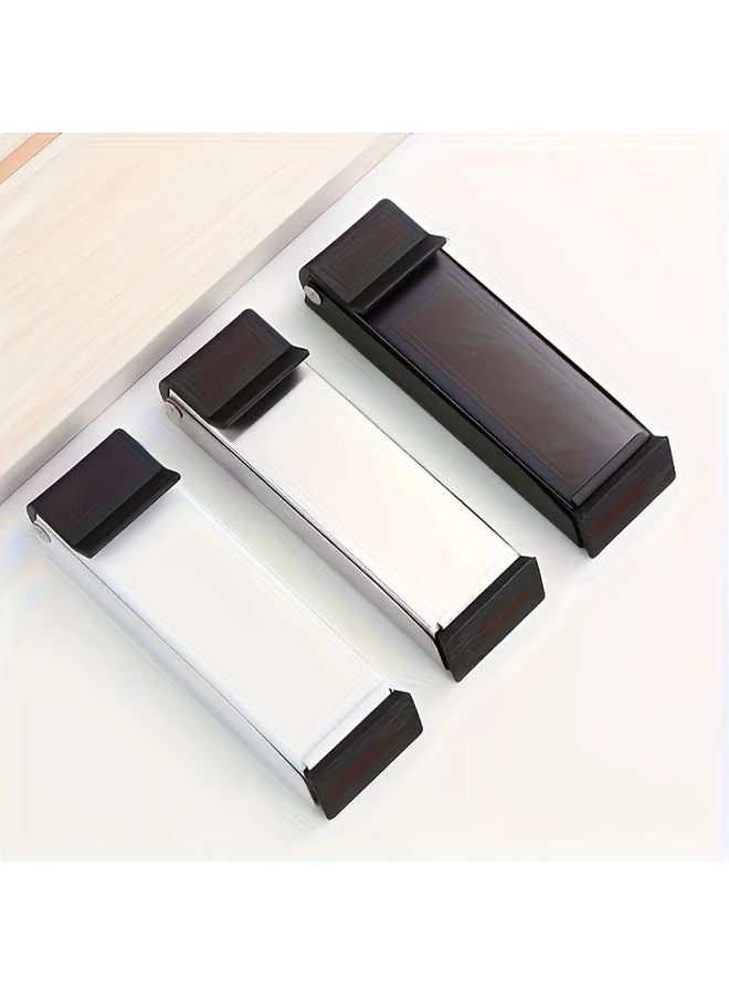 Black 6Pcs Stainless Steel Folding Door Stops For Indoor Outdoor Use - Image 5