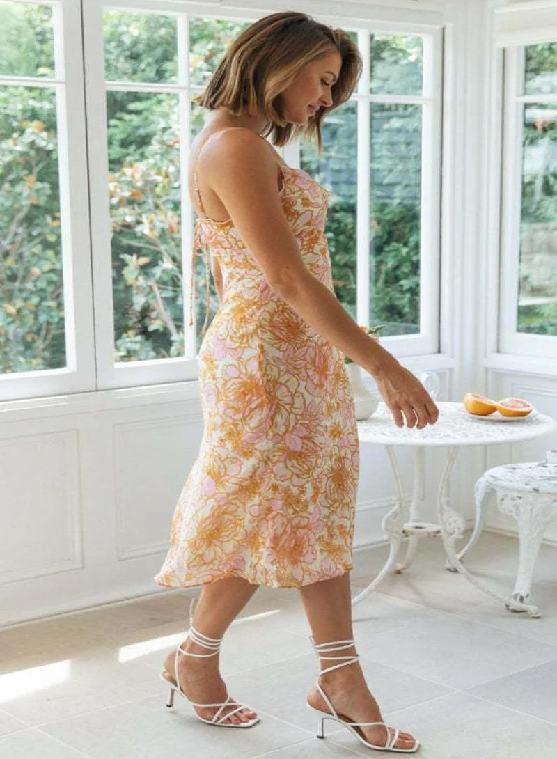 YUNIQEE Floral Print Midi Dress