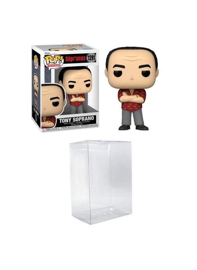 Funko - Pop! Tv: The Sopranos Tony Soprano Bundled With A Byron'S Attic Pop Protector - Image 1