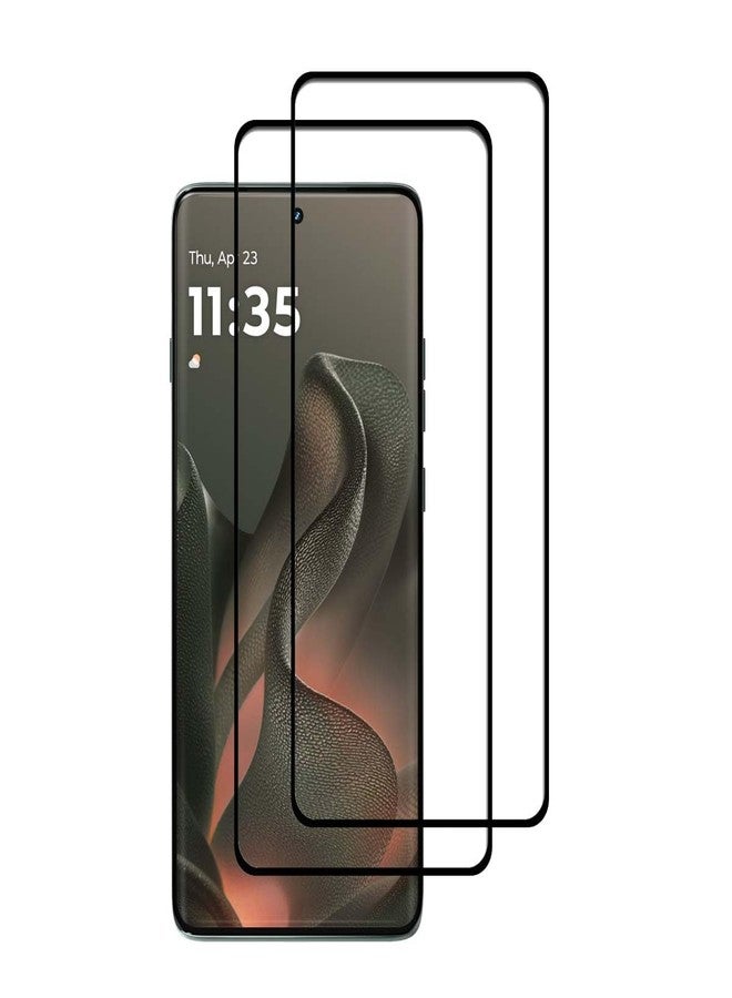 UPONEW 2 Pack for Motorola Moto Edge 2025 Black Tempered Glass Screen Protector Frontier Protective Protector - Image 1