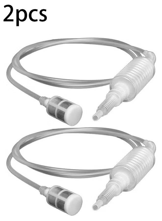 2pcs Liquid Transfer Pump Water Fuel Suction Tube Squeezing Gas Siphon Manual Pumping Petrol Syphon for Light Oils Gas Diesel Petrol Fish Tank - Image 1
