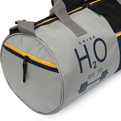 Sfane Gym Bags for Men with Separate Shoe Compartment Sports Gym Bags for Women Unisex Duffle Bags for Gym, Carry & Travel Adjustable Duffel Bags, Sports Bag - Grey & Navy Blue - Image 4