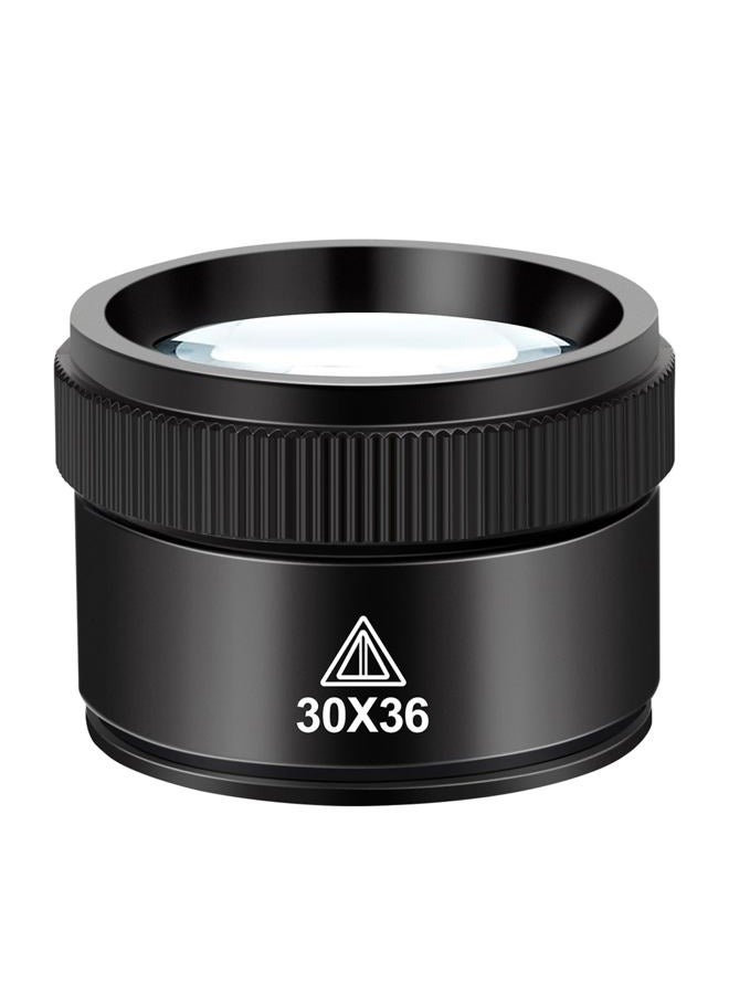 Mlogiroa Magnifying Glass 30X Jewelers Loupe Magnifier Portable Handheld Pocket Magnifier Lens for Close Work Crafts Jewelry Repair Reading Coins Stamps Map(30X) - Image 1